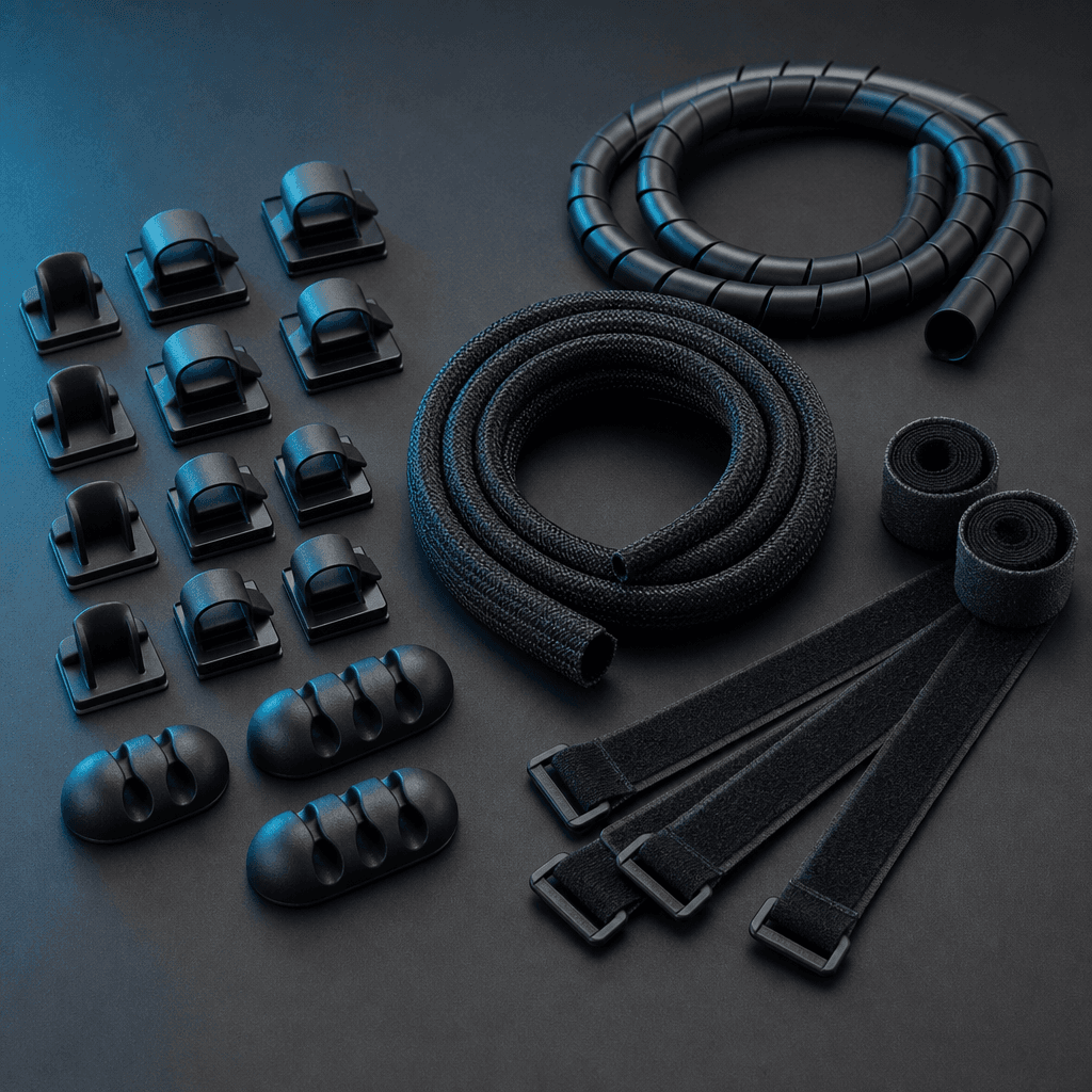 AV Cable Management Kit — Hide the spaghetti behind the screen.